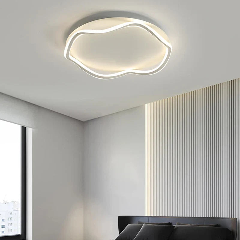 Axyaa Round LED Ceiling Light with Remote Control, Dimmable Chandelier for Living Room