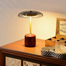 Axyaa Retro Luxury LED Brass Glass Desk Lamp for Living Room Bedroom