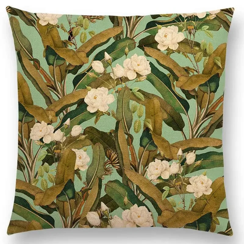 Axyaa Tropical Jungle Garden Throw Pillow Covers