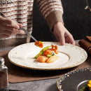 Axyaa Ceramic Plate Set for Molecular Cuisine and Steak, Snacks, Pasta Dish Serving