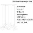 Axyaa Nordic Glass Chandelier: Mickey Bubble Ball Pendant Lamp for Home Decor