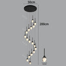 Axyaa Crystal Chandelier Stair Pendant Light Modern Living Room Interior Lighting