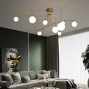 Axyaa Luxury Copper Pendant Light: Modern Magic Bean Style for Living Room