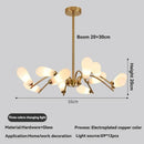 Axyaa Glass Teardrop Chandelier Modern Artistic Designer Pendant Light