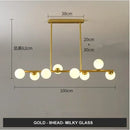 Axyaa Glass Ball Chandelier Suspension for Dining Room, Kitchen, Office - Modern Design