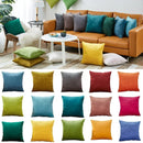 Velvet 50x50 Dark Gray Cushion Cover for Living Room Sofa by Axyaa