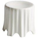 Axyaa Round White Plate - High Foot Plate, Artistic Conception, Irregular Western Food Plate