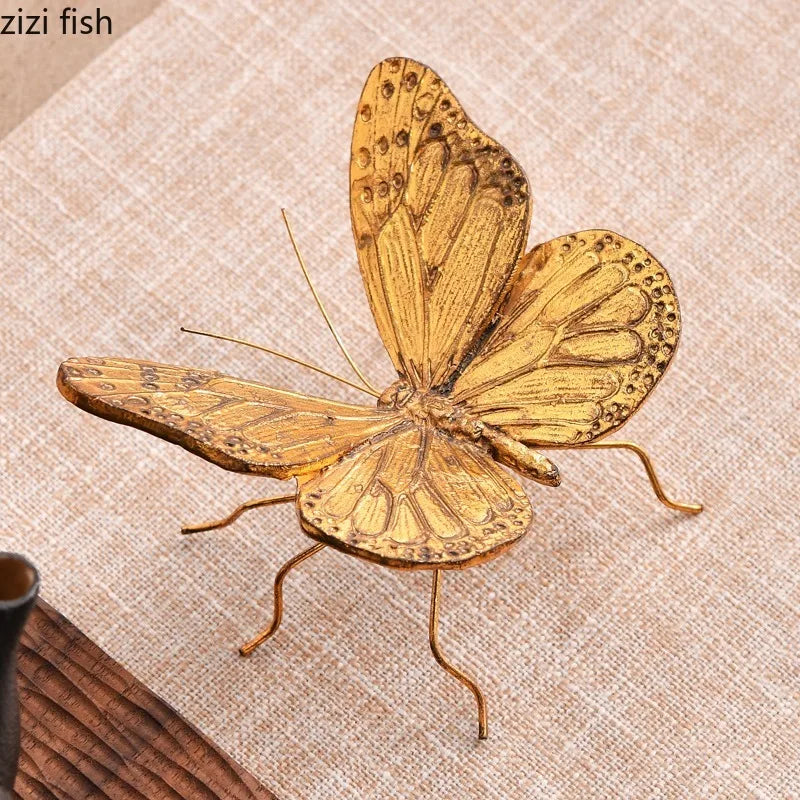 Axya Butterfly Insect Statue Sculpture Home Decor Figurines Craft Accessories