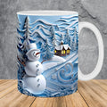 Axyaa Snowman Ceramic Mug 11oz Kids Christmas Gift Cup Home Milk Cup