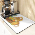 Easter Rabbit Print Kitchen Drying Mat Set by Axyaa