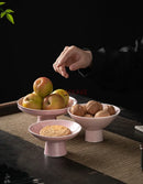 Axyaa Ceramic Dim Sum & Fruit Plate Set for Home Decor & Snacking
