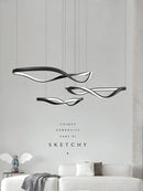 Axyaa Minimalist Nordic LED Chandelier for Modern Living Room