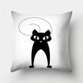 Cute Cat Cushion Cover 45x45cm - Axyaa Home Decor Pillowcases