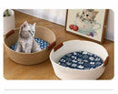 Axyaa Cotton Woven Pet Litter with Removable Bamboo Mat