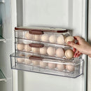 Axyaa Refrigerator Egg Organizer: Sliding Carton & Automatic Roller for Kitchen Countertop