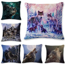 Axyaa Wolf Moon Soft Polyester Pillowcase - Home Car Sofa Cushion