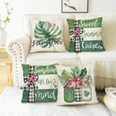 Axyaa Flower Bottle Bow Printed Pillowcase - Living Room Decoration