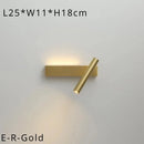 Axyaa Gold Copper LED Wall Light Modern Bedroom Living Room Decor Reading Lamps