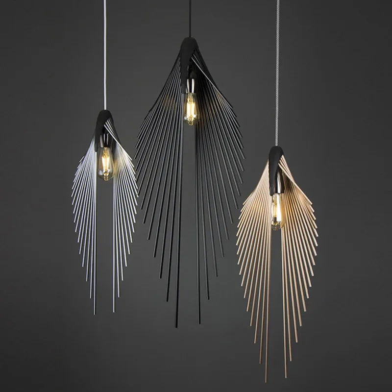 Axyaa Designer LED Flying Wing Chandelier Pendant Lamps for Living Room Lighting