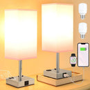 Axyaa LED Desk Lamp with Touch Control, USB-C+A Port, Dual AC Outlets, Rechargeable Battery
