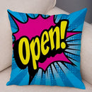 Axyaa Letters Print POP ART Pillowcase - Home Decor Cushion Cover