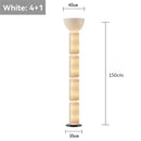 Axyaa Wooden LED Bamboo Glass Floor Lamp - Nordic Luxury Decorative Lighting