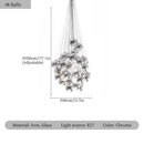 Luxury Glass Balls Ceiling Chandelier by Axyaa - Modern LED Staircase Pendant Light