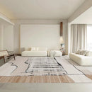 Axyaa Soft Plush Living Room Rug Minimalist Style Thick Bedroom Carpet