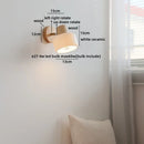 Axyaa Nordic LED Wall Sconce Rotate White Ceramic Indoor Light