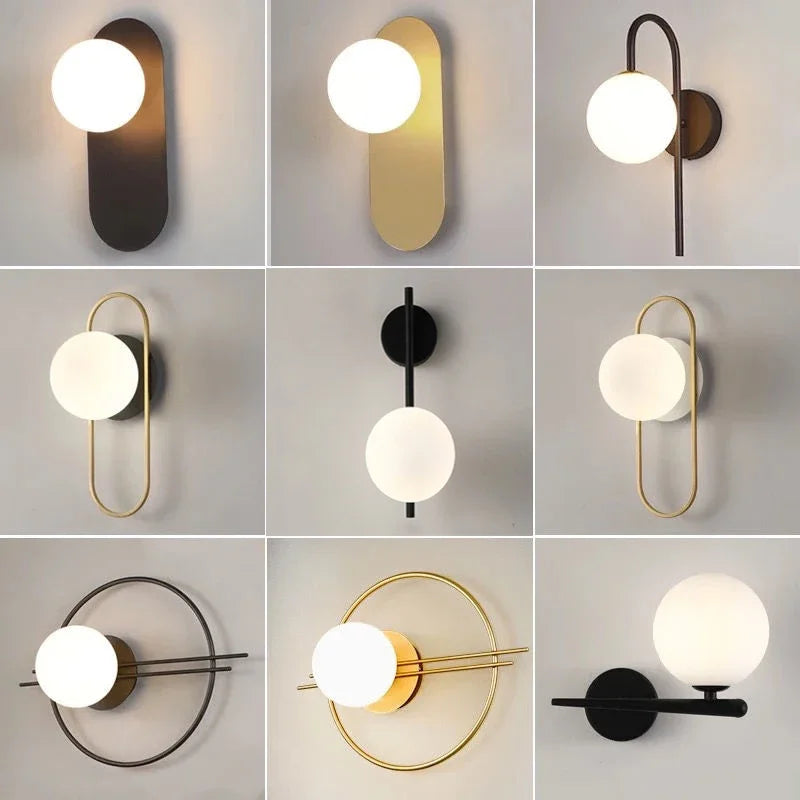 Axyaa Nordic LED Wall Lamp - Elegant Indoor Lighting for Bedroom & Living Room