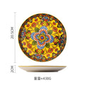 Axyaa Bohemian Enchanting Yellow Flower Ceramic Tableware Set