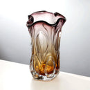 Axyaa Hollowed Art Gradient Glazed Vase with Pleated Mouth for Fresh Flower Arrangements