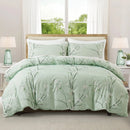 Leaf Plant Duvet Set, Boho Quilt Cover, Home Bedding by Axyaa