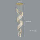 Axyaa Crystal Chandelier Stair Pendant Lamp Living Room Pendant Lights Interior Lighting