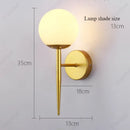 Axyaa LED Glass Spherical Wall Lamp: Simple E27 Bedroom Lighting Fixture