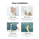 Axyaa 3D Subway Tile Wall Panel Sticker for Kitchen Bathroom Living Room