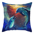 Axyaa Dolphin Pattern Cushion Cover 45x45cm