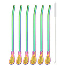 Axyaa Stainless Steel Tea & Juice Drinking Straw Set for Parties & Bars
