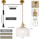 Axyaa Adjustable Glass Pendant Light with E27 Base for Living Room Bedroom Kitchen