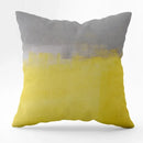 Axyaa Geometric Gray Yellow Pattern Cushion Cover for Living Room Sofa