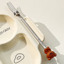Axyaa Divided Dinner Plate - Stackable Portion Control Plate with 4 Compartments