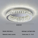 Axyaa Crystal LED Ceiling Chandelier: Modern Luxe Chrome Steel Dimmable Lamp for Living Room & Bedroom