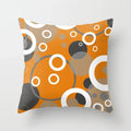 Axyaa Geometric Pattern Print Orange Car Sofa Cushion Cover