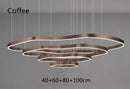 Axyaa Modern Terraces Chandelier Indoor LED Pendant Lamps in Coffee/Gold for Living Room