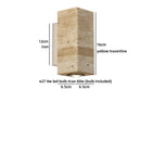 Axyaa Black Travertine Wall Art LED Wall Lights - Interior Living Room Bedroom Bedside Lamp