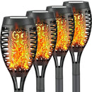Axyaa Solar Flame Torch Lights: Flickering Waterproof Garden Outdoor Decor
