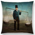 Axyaa Elegant Swan Moon Night Cushion Cover 45*45cm