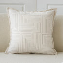 Axyaa Beige Throw Cushion Cover 45X45 - Square Pillowcases