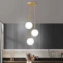 Axyaa Glass Ball Chandelier: Modern LED Lighting for Home, Hotel, and Dining Spaces