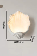 Axyaa Shell Wall Lamp - Retro Resin Design for Bedroom, Living Room & Restaurant